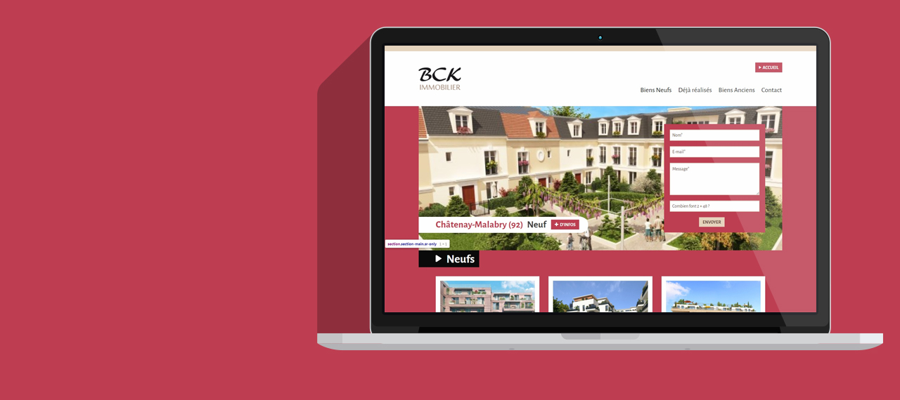 Site Wordpress BCK Immobilier