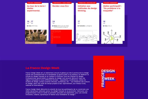 Site Wordpress France Design Week Arles-Nîmes-Avignon - Page d'Accueil Site Wordpress France Design Week Arles-Nîmes-Avignon - Page d'Accueil