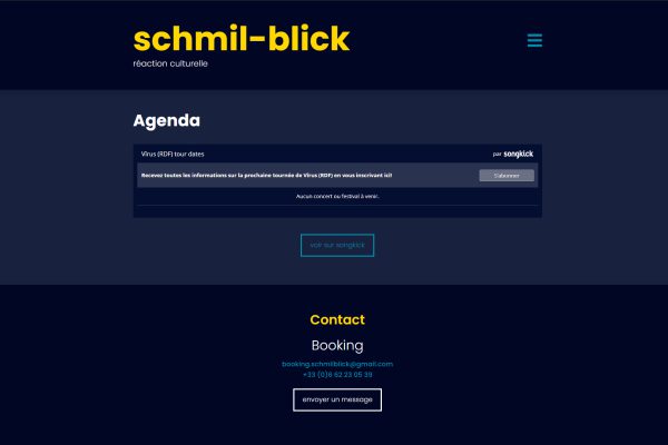 Site Wordpress Schmilblick - Agenda SongKick